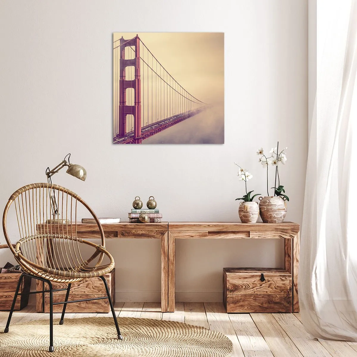 Quadro em tela - Entre o céu e a terra - 70x70 cm