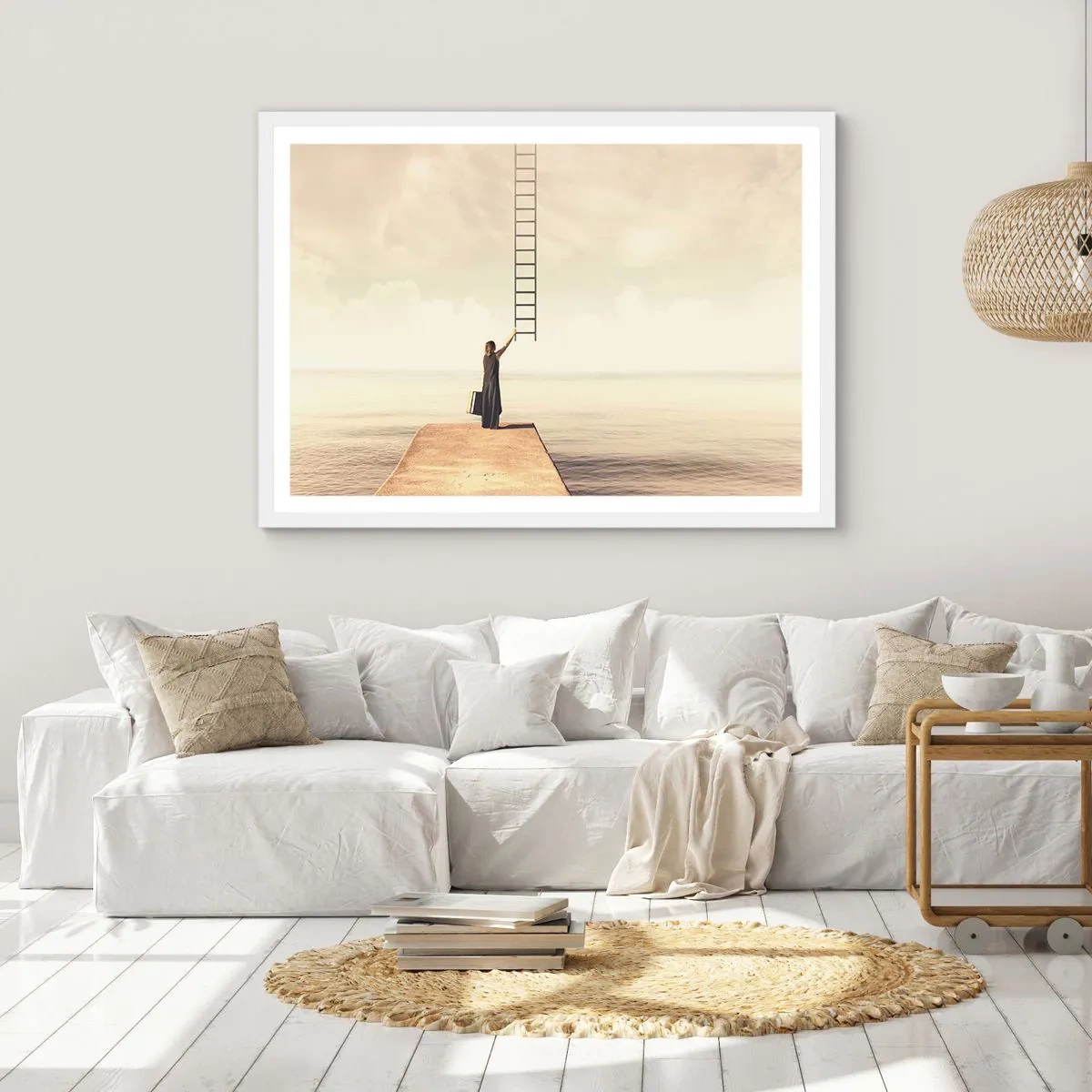 Pôster em moldura branca - Uma viagem mágica - 70x50 cm