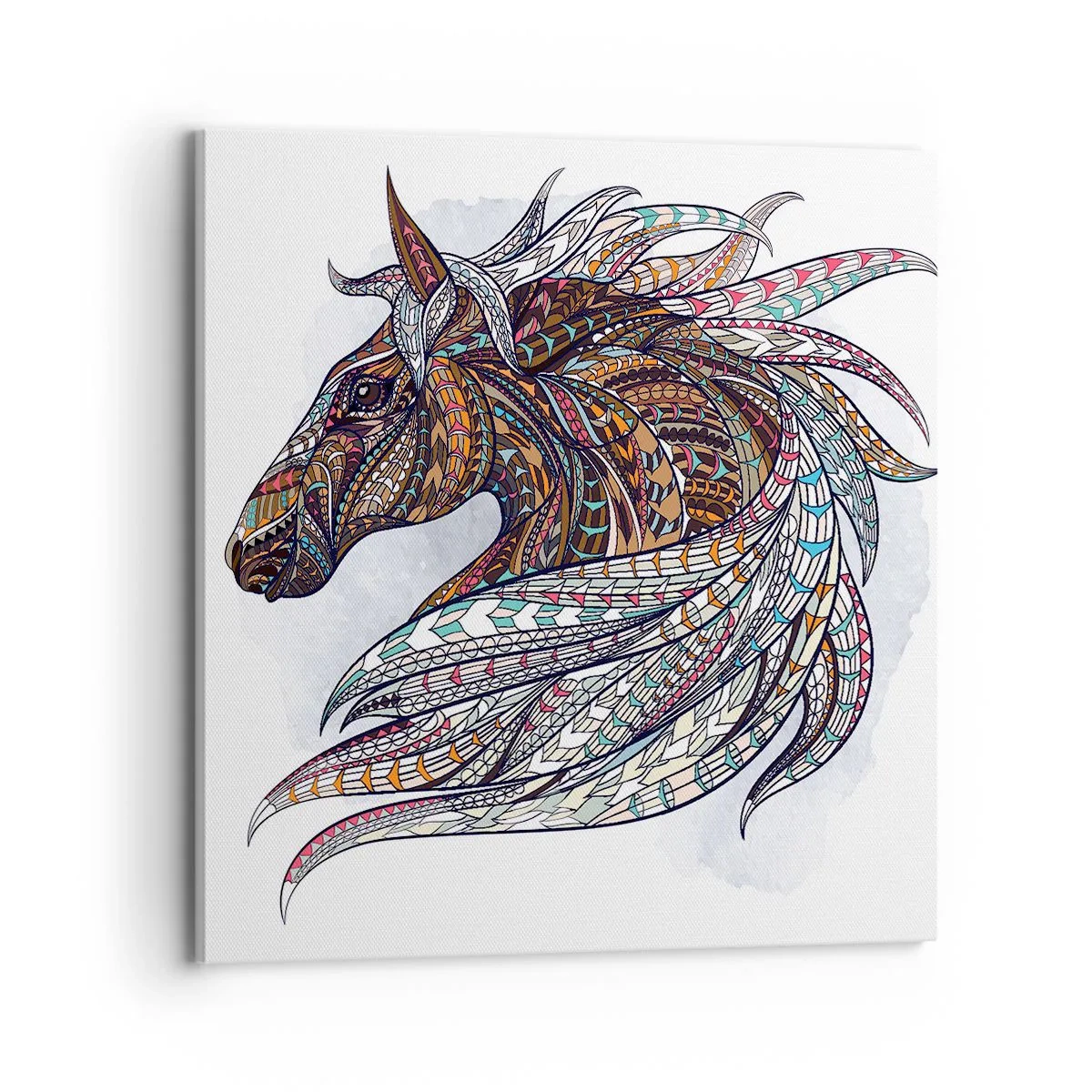 Quadro em tela - Corcel do guerreiro celta - 70x70 cm