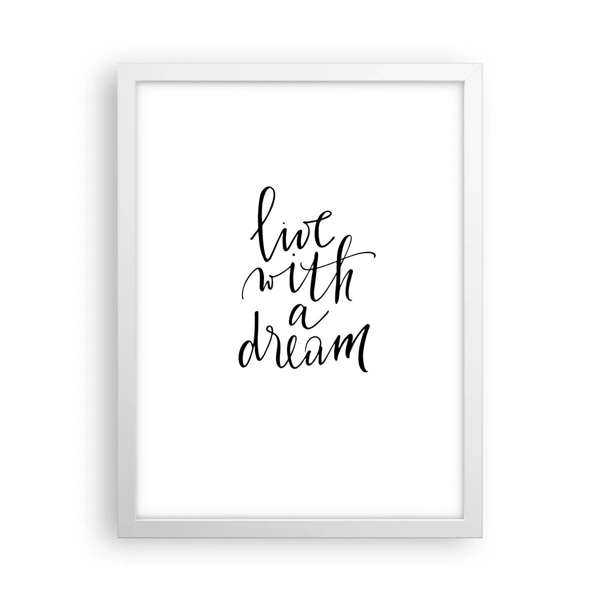 Pôster em moldura branca - Of course - 30x40 cm