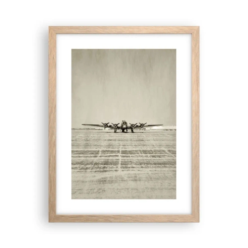 Pôster com moldura de carvalho claro - Pronto como sempre - 30x40 cm