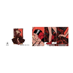 Amostra de Papel de Parede Standard Eco - No ritmo do coração - Dançarino, Flamenco, Dança - 100x30 cm