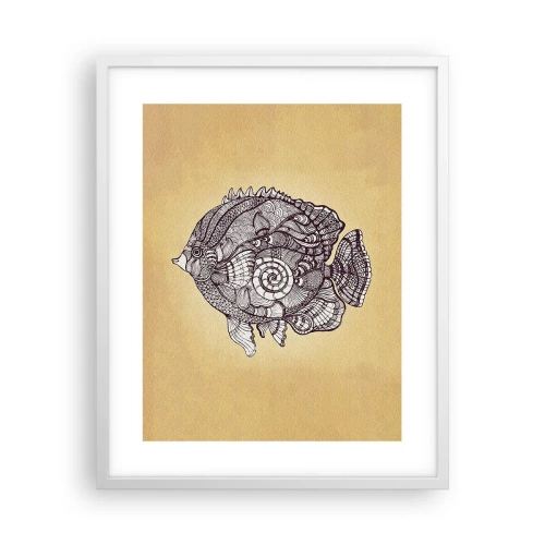 Pôster em moldura branca - De um oceano de enfeites - 40x50 cm