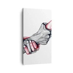 Quadro em tela - Está em boas mãos - 45x80 cm