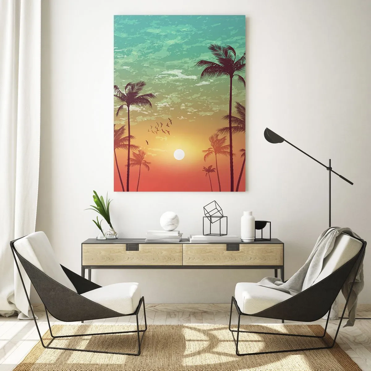 Quadro em vidro - Climas tropicais - 50x70 cm