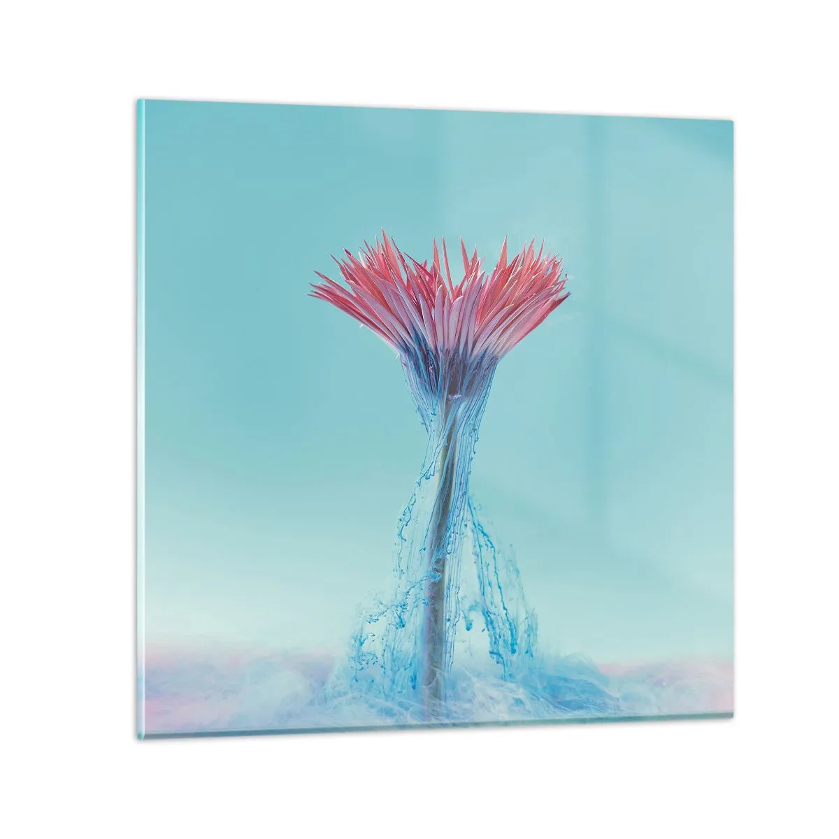 Quadro em vidro - Num abraço revigorante - 70x70 cm