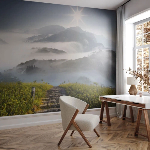 Papel de Parede Premium Sand - Em direcção às nuvens - Paisagem, Montanhas, Parque Nacional - 250x175 cm