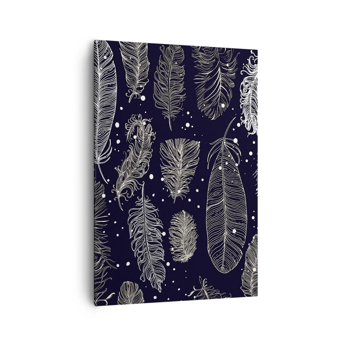 Quadro em tela - Rendas de penas - 70x100 cm