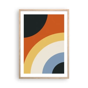 Pôster com moldura de carvalho claro - Um para o outro - 50x70 cm