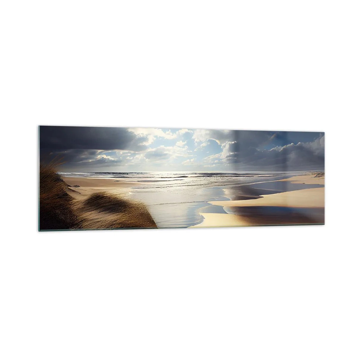 Quadro em vidro - Praia, praia selvagem - 160x50 cm