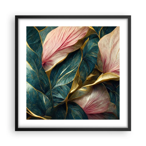Pôster com moldura preta - Elegância e estilo naturais - 50x50 cm