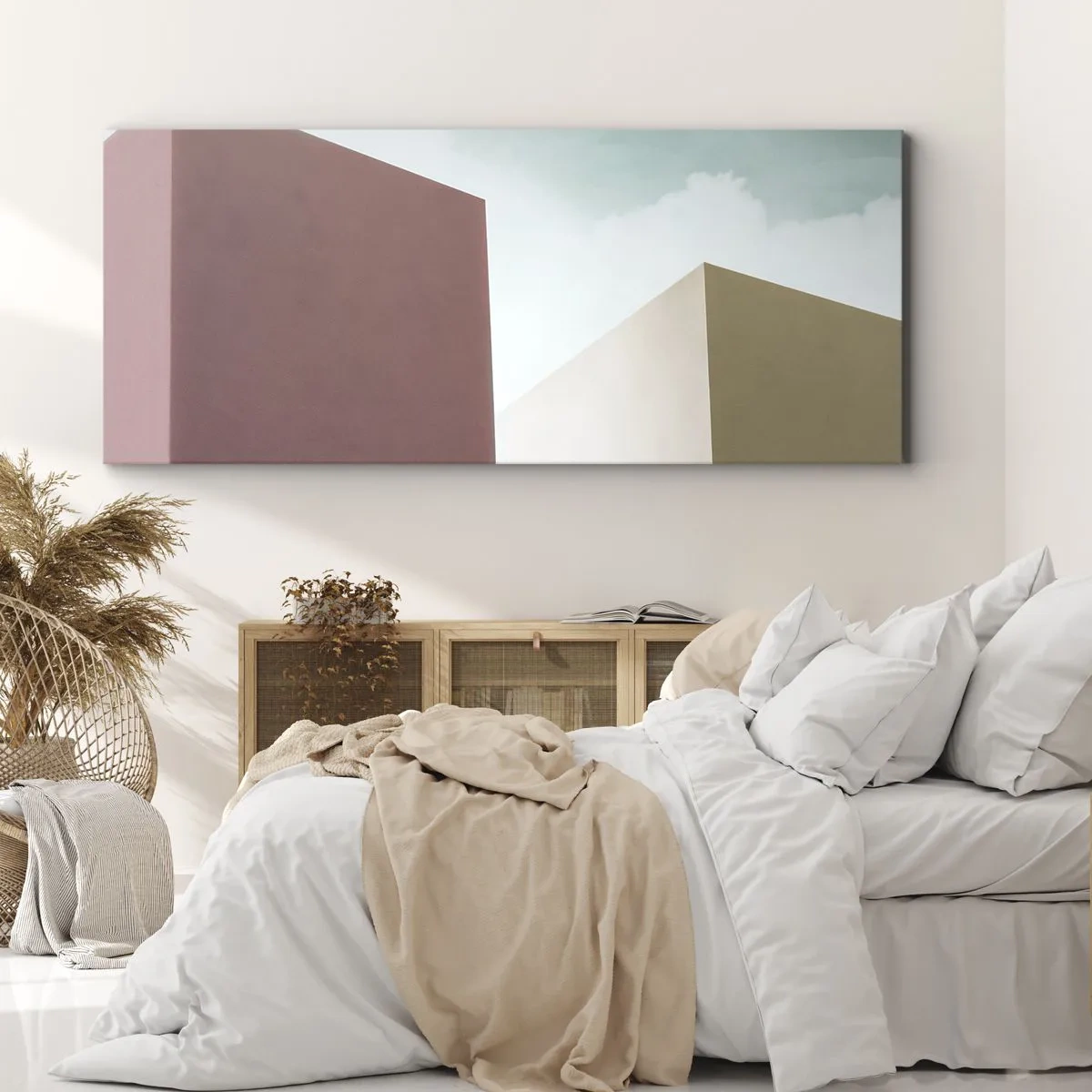 Quadro em tela - A geometria de um verão ensolarado - 100x40 cm