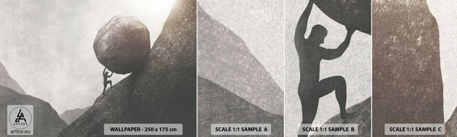 Amostra de papel de parede autocolante Deluxe Sticker - Eu creio - Abstração, Pedaço, Força - 100x30 cm