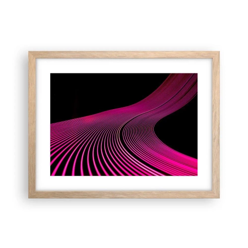 Pôster com moldura de carvalho claro - Avenida da luz - 40x30 cm