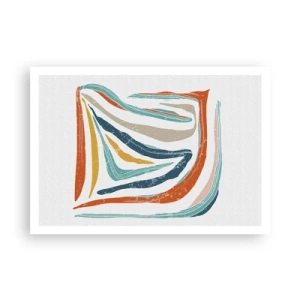 Pôster - Abstração com um sorriso amigável - 100x70 cm