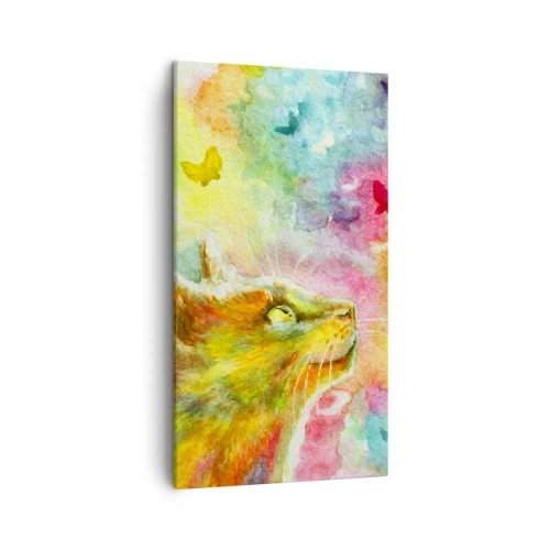 Quadro em tela - O paraíso dos gatos - 45x80 cm