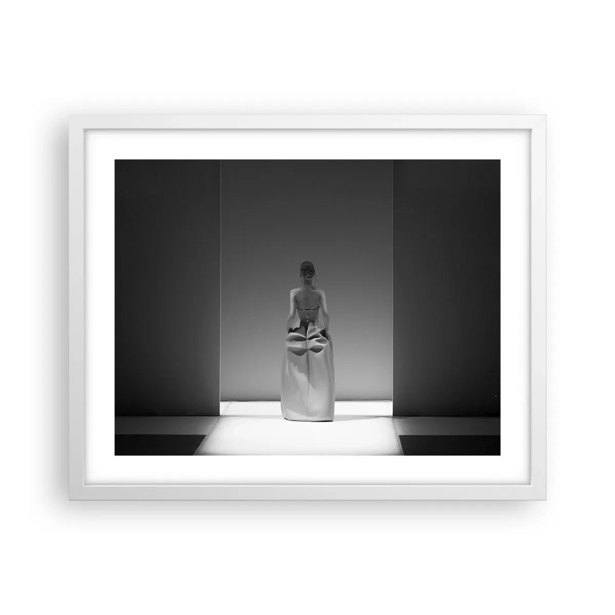 Pôster em moldura branca - Simplicidade refinada - 50x40 cm