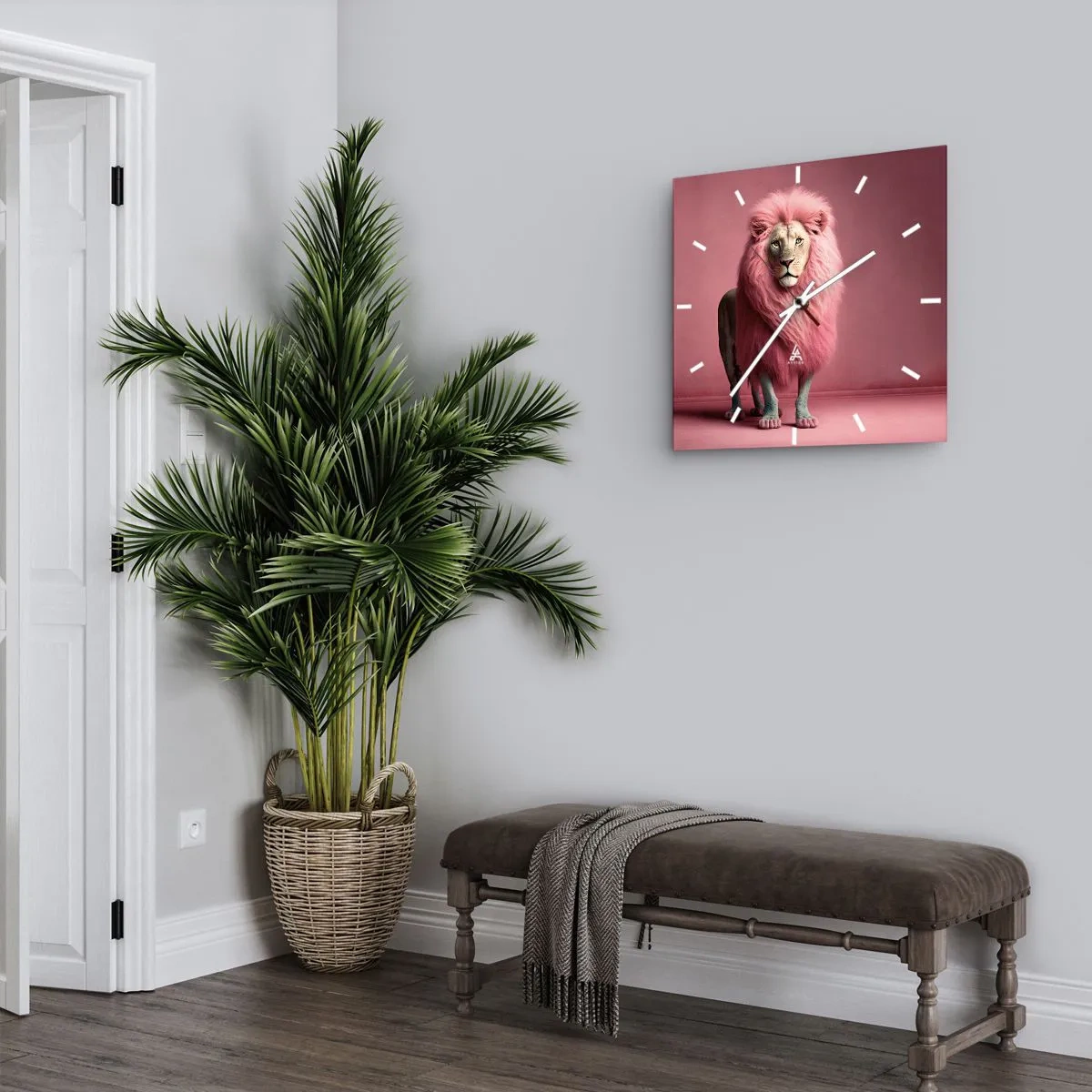 Relógio de parede - Relógio em vidro - Não tens mais medo - 40x40 cm