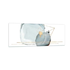 Quadro em vidro - Um estudo sobre gotas - 140x50 cm