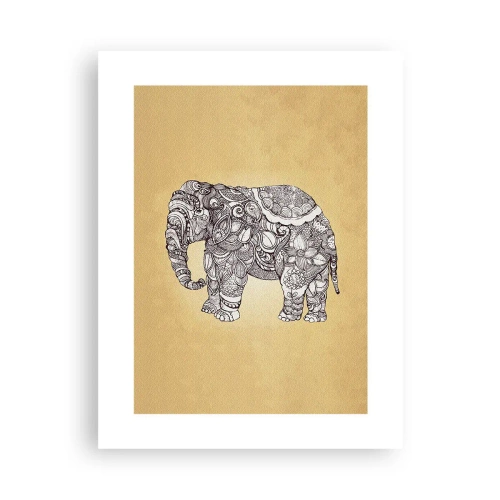 Pôster - O elefante se cobriu - 30x40 cm