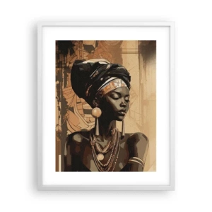 Pôster em moldura branca - Majestade africana - 40x50 cm