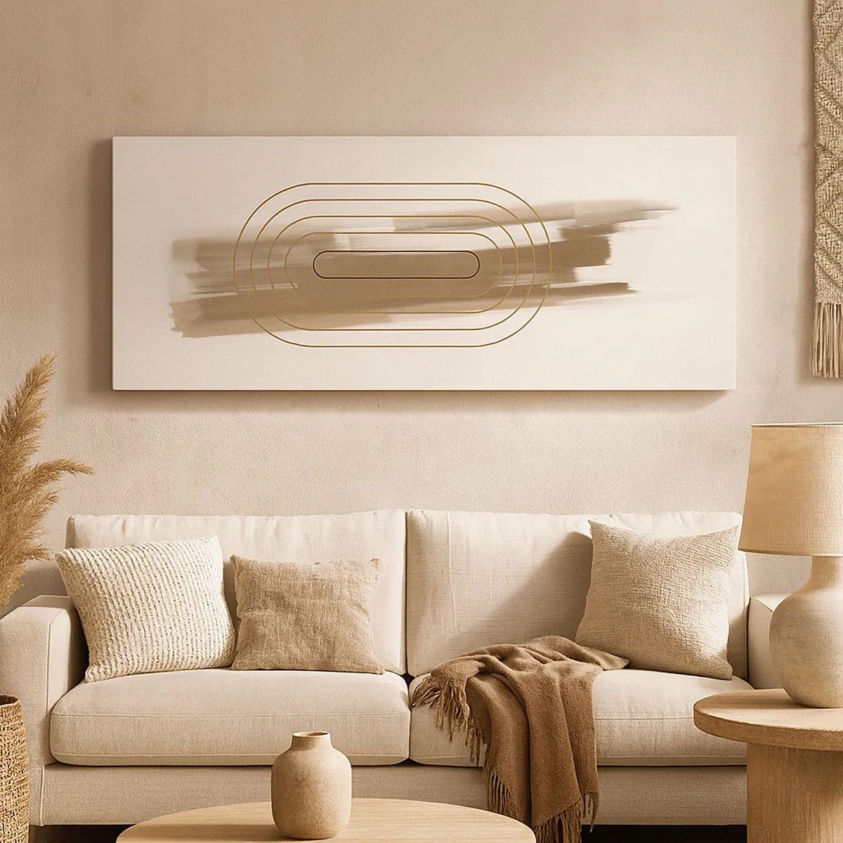 Quadro em tela - Um sopro de cinza - 100x40 cm