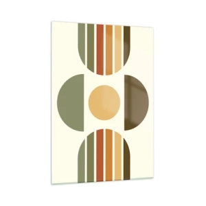 Quadro em vidro - Em tons terrosos - 50x70 cm