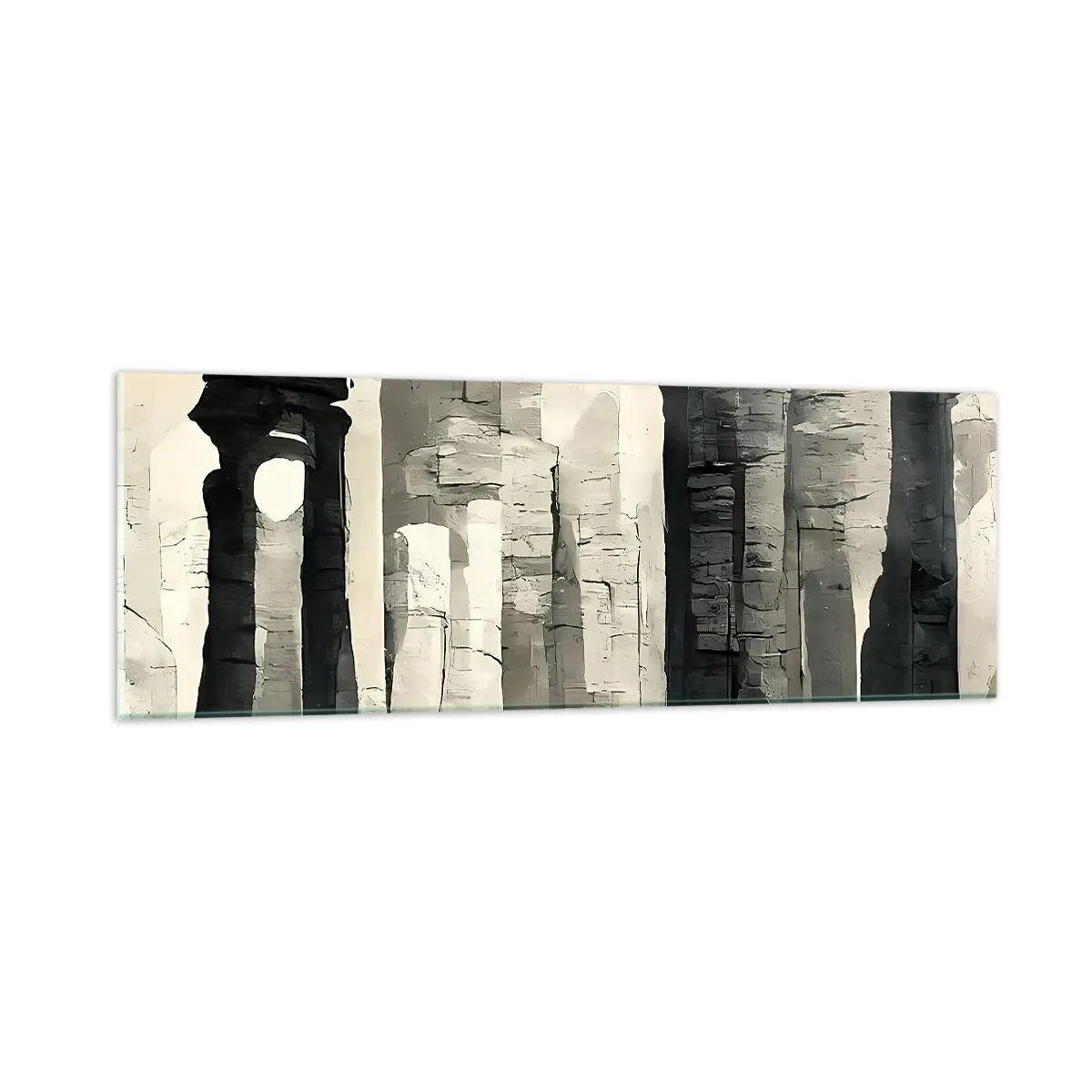 Quadro em vidro - A majestade da antiguidade - 90x30 cm