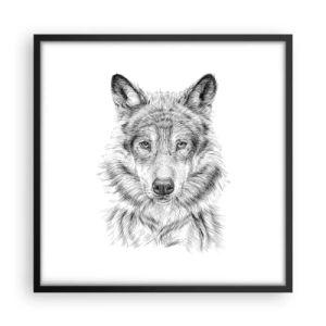 Pôster com moldura preta - Um líder nato - 50x50 cm