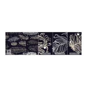 Amostra de papel de parede autocolante Deluxe Sticker - Rendas de penas - Pena de ave, Gráficos, Pedaço - 100x30 cm