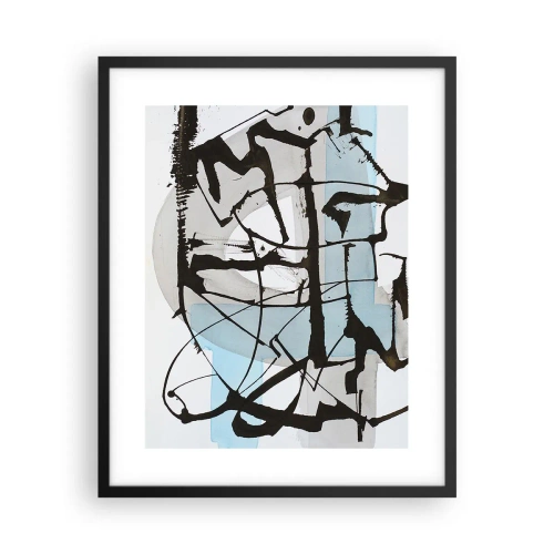 Pôster com moldura preta - Azul mesmo assim - 40x50 cm