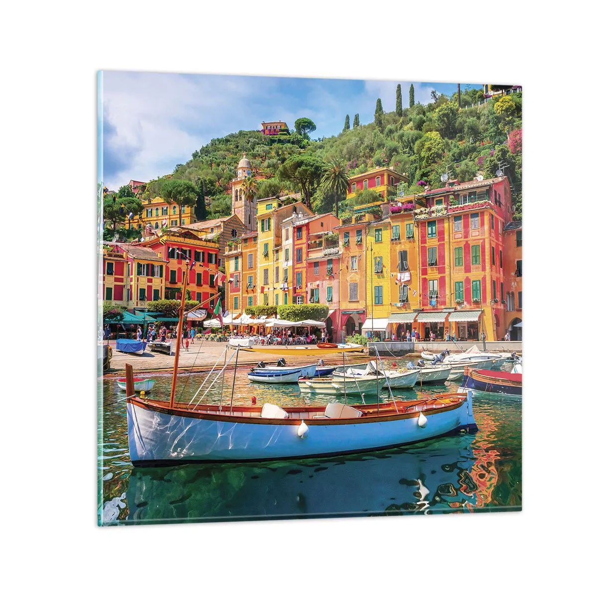 Quadro em vidro - Manhã italiana - 60x60 cm