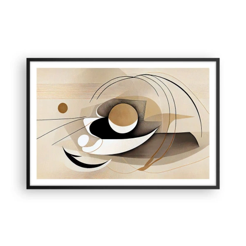 Pôster com moldura preta - Composição: a essência da palavra - 91x61 cm