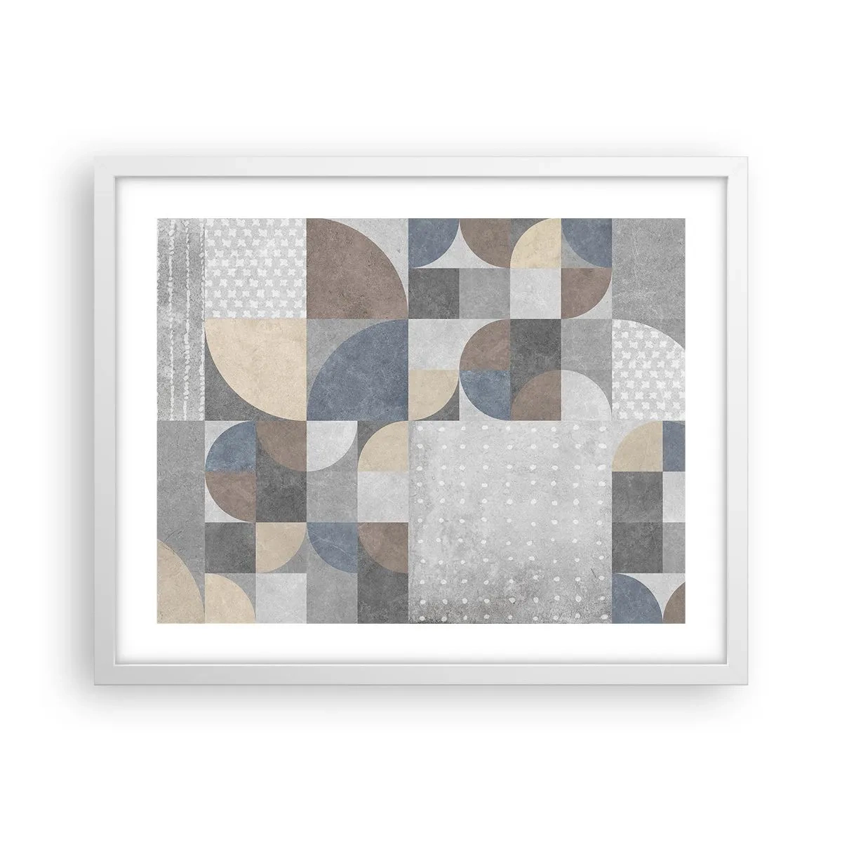 Pôster em moldura branca - Fantasia cerâmica - 50x40 cm