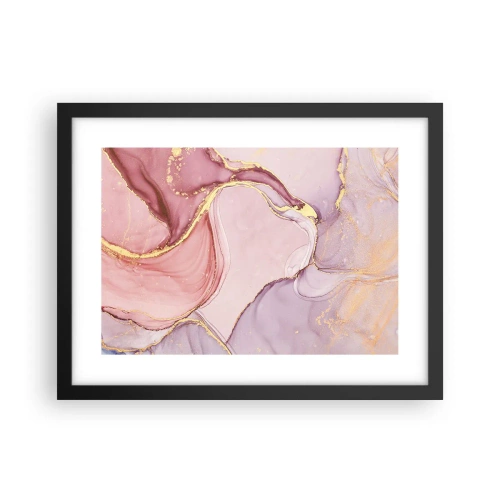 Pôster com moldura preta - Carícia das cores - 40x30 cm