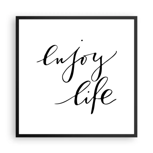 Pôster com moldura preta - Nada mais... - 60x60 cm