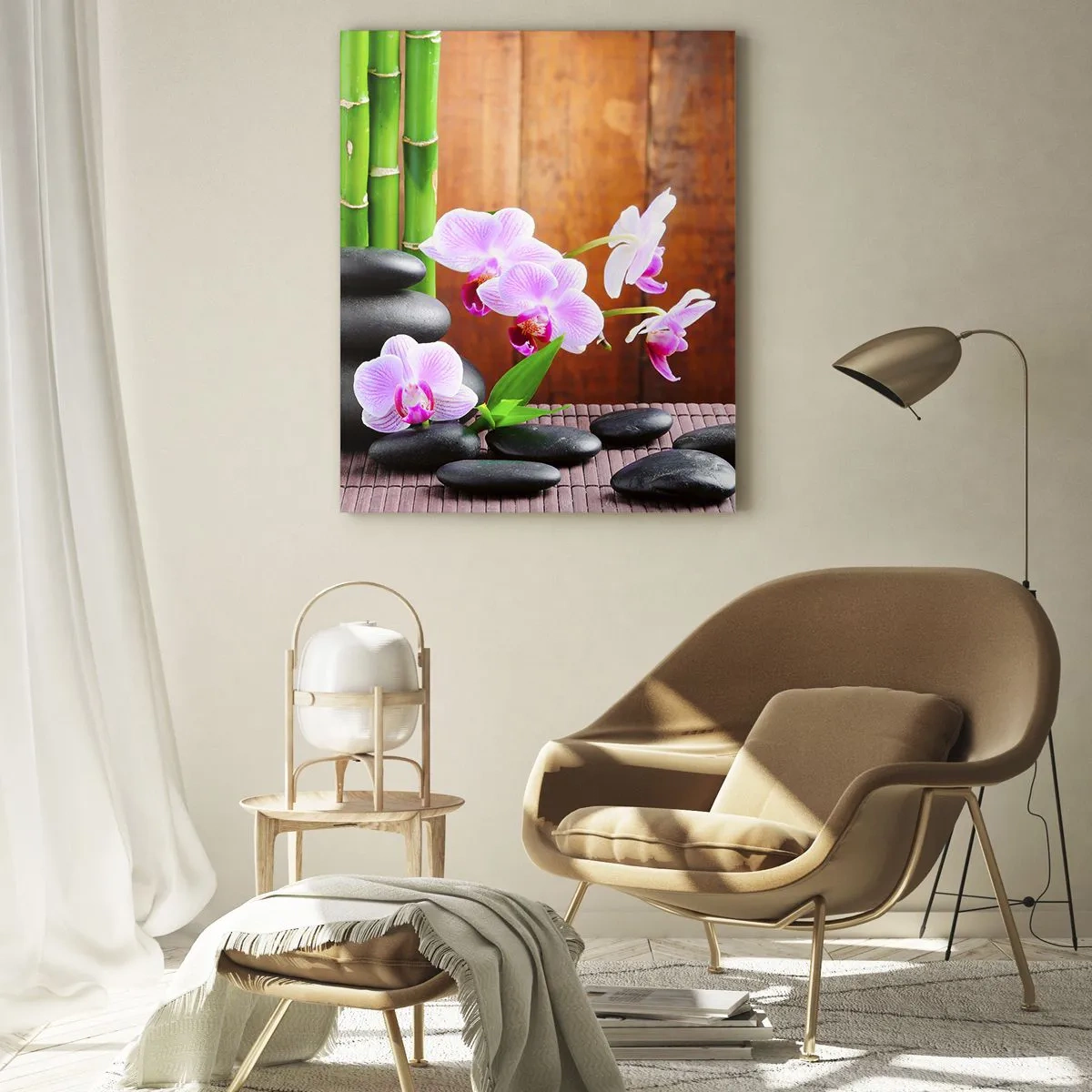 Quadro em vidro - Experimente os prazeres do Oriente - 50x70 cm