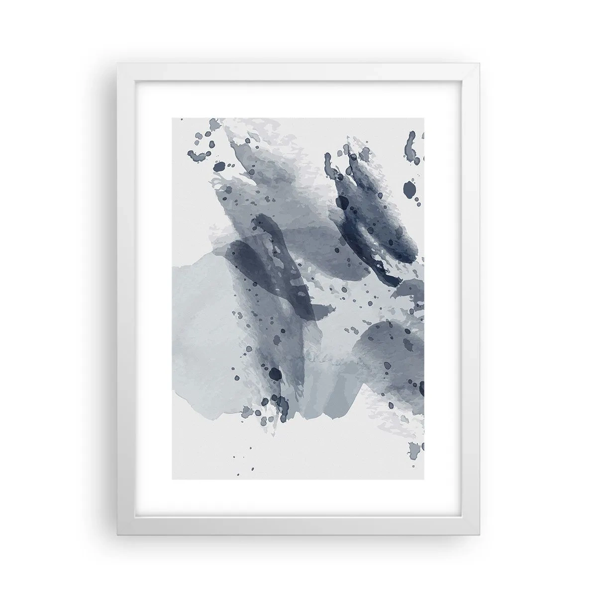 Pôster em moldura branca - Um estudo da natureza da água - 30x40 cm