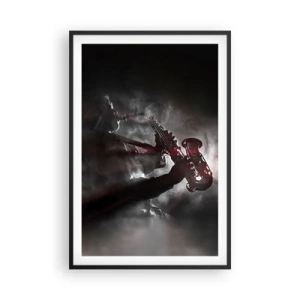 Pôster com moldura preta - Nos fumos do jazz - 61x91 cm