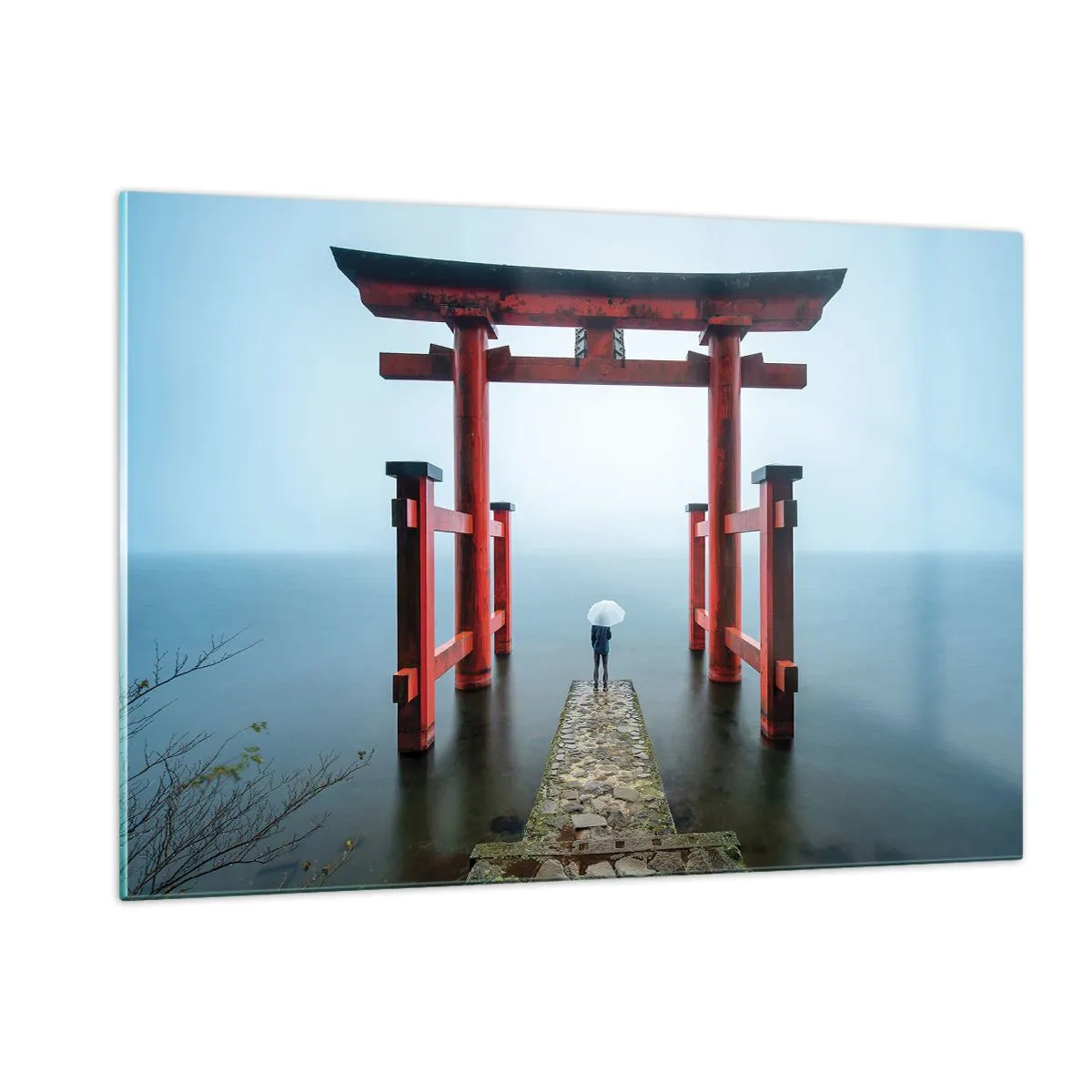 Quadro em vidro - Devaneio japonês - 120x80 cm