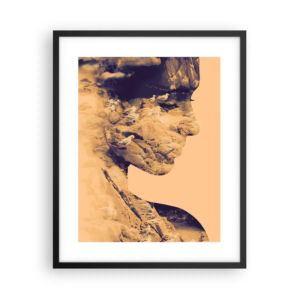 Pôster com moldura preta - Linda por natureza - 40x50 cm