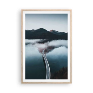 Pôster com moldura de carvalho claro - Sobre a água tão lisa quanto um espelho - 61x91 cm