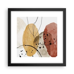 Pôster com moldura preta - Como o ar leve e transparente - 30x30 cm