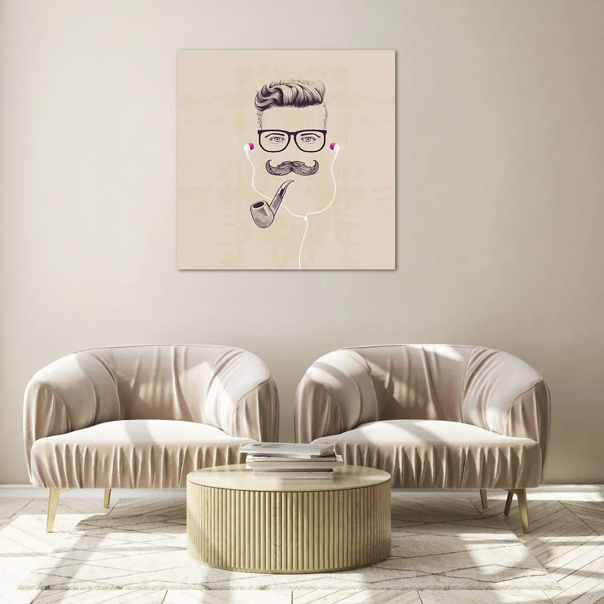 Quadro em vidro - Um homem de verdade? - 50x50 cm