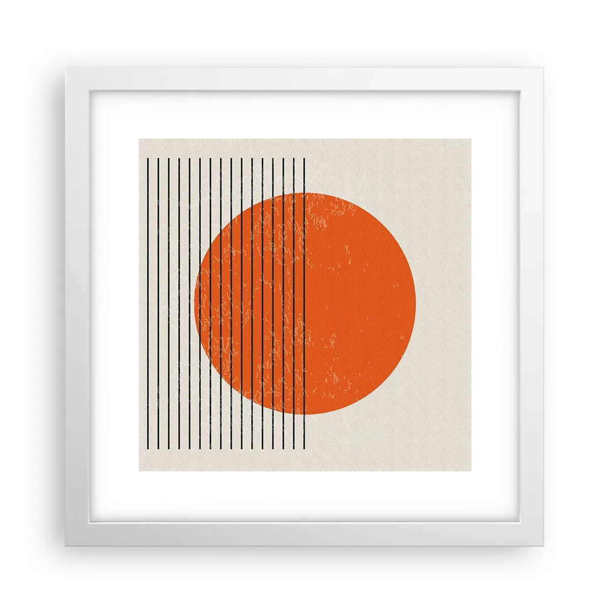 Pôster em moldura branca - Sempre sol - 30x30 cm