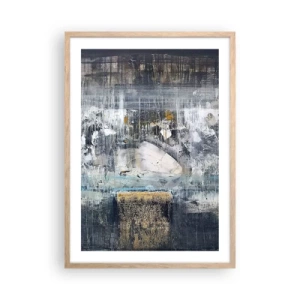 Pôster com moldura de carvalho claro - Pelo gelo ou pelo torrão de terra - 50x70 cm