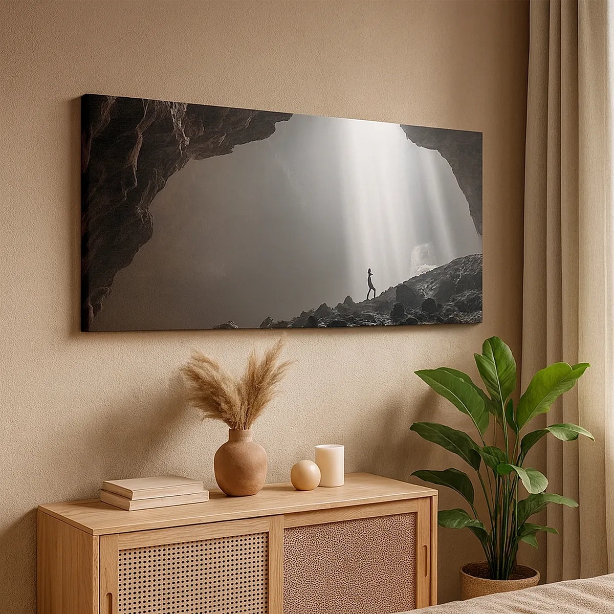 Quadro em tela - Gruta luminosa - 30x30 cm