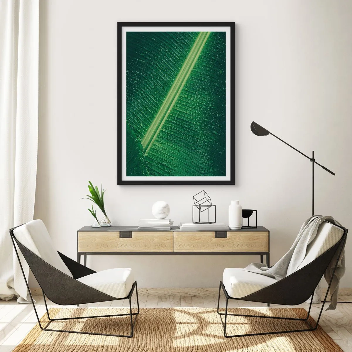 Pôster com moldura preta - A estrutura da vegetação - 40x50 cm