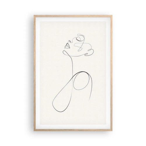 Pôster com moldura de carvalho claro - Enrolada em sonhos - 61x91 cm