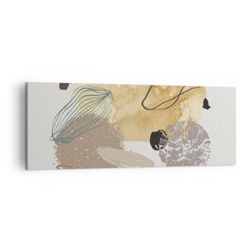 Quadro em tela - Plumcologia aplicada - 140x50 cm
